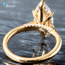 Load image into Gallery viewer, LAB RING GY 18K 2.70CTW MARQUISE WITH CATHEDRAL SHOULDER AND HIDDEN HALO
