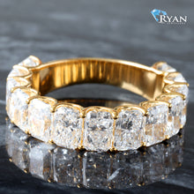 Load image into Gallery viewer, 5.42CTW LAB Radiant Cut 3/4 Eternity Band
