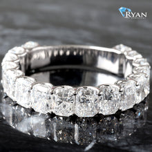 Load image into Gallery viewer, 3.32CTW LAB Radiant Cut 3/4 Eternity Band

