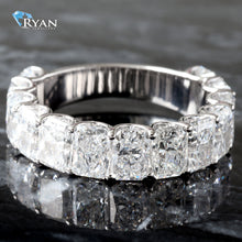Load image into Gallery viewer, 5.25CTW LAB Radiant Cut 3/4 Eternity Band
