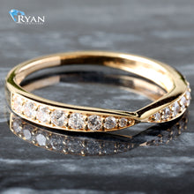 Load image into Gallery viewer, 0.31CTW LAB Diamond Ribbon Style Tapered Band
