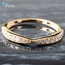 Load image into Gallery viewer, 0.31CTW LAB Diamond Ribbon Style Tapered Band
