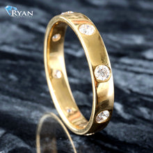 Load image into Gallery viewer, 0.39CTW LAB Round Diamond Gypsy Set Band
