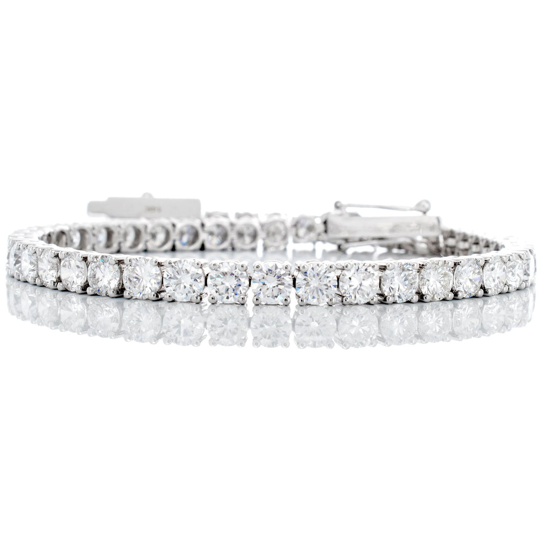 11.36ctw Round Brilliant Cut Diamond Tennis Bracelet