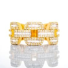 Load image into Gallery viewer, 1.20ctw Diamond Chain Link with Baguette and Round Diamonds
