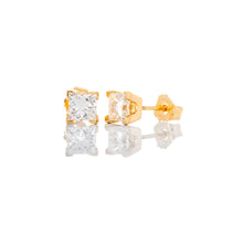 Load image into Gallery viewer, 1.00ctw Princess Solitaire Lab Diamond Studs
