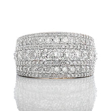 Load image into Gallery viewer, 2.00ctw Seven Row Diamond Pave Dome Band
