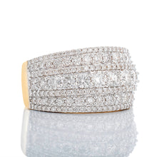 Load image into Gallery viewer, 2.00ctw Seven Row Diamond Pave Dome Band
