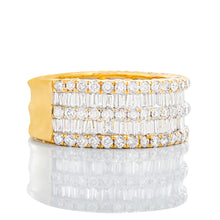 Load image into Gallery viewer, 3.25ctw Round &amp; Baguette Diamond Band
