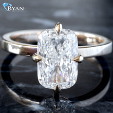 Load image into Gallery viewer, 3.03ctw Elongated Cushion Compass Setting on a Cigar Style Band Ring
