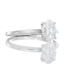 Load image into Gallery viewer, 0.76ct Oval Solitaire with High Polished Shoulders
