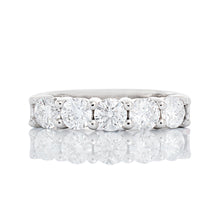 Load image into Gallery viewer, 1.00ctw Lab Diamond Five Round Brilliant Shared Prong Set Band
