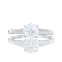 Load image into Gallery viewer, 0.97ctw Round Solitaire Center with High Polished Shoulders

