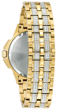 Load image into Gallery viewer, WATCH BULOVA CRYSTAL DIAL DATEWHEELS CRYSTAL HEXIGONAL GOLD STEEL CASE
