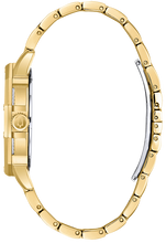 Load image into Gallery viewer, WATCH BULOVA CRYSTAL DIAL DATEWHEELS CRYSTAL HEXIGONAL GOLD STEEL CASE
