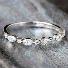 Load image into Gallery viewer, 0.45ctw Alternating Marquise and Round Cut Diamond Band
