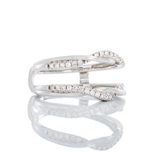 Load image into Gallery viewer, 0.25ctw Two RZow High Polished and Diamond Pave Overlapping Ring Jacket
