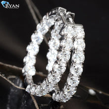 Load image into Gallery viewer, 1.00ctw Shared Prong Inside-out Hoops with Secure Lock
