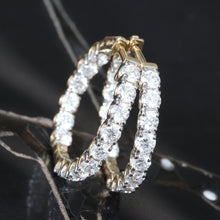 Load image into Gallery viewer, 2.00ctw Inside-Out Diamond Hoops
