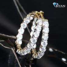Load image into Gallery viewer, 1.00ctw Inside Out Diamond Hoops
