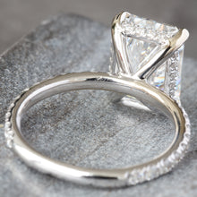 Load image into Gallery viewer, 5.26ctw Radiant Cut Lab Created Solitaire in Diamond Hidden Halo Mount
