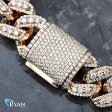 Load image into Gallery viewer, 8.54CTW Raised Three Row Cuban Bracelet
