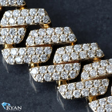 Load image into Gallery viewer, 5.98CTW Two Row Round Honeycomb Cuban Bracelet
