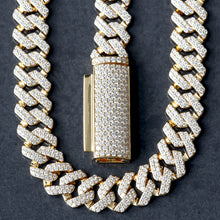 Load image into Gallery viewer, 13.43ctw Two Row Honeycomb Set Diamond Cuban
