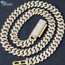 Load image into Gallery viewer, 13.43ctw Two Row Honeycomb Set Diamond Cuban
