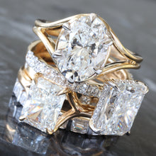 Load image into Gallery viewer, 3.50ctw Radiant Solitaire with Pave Shoulders Ring
