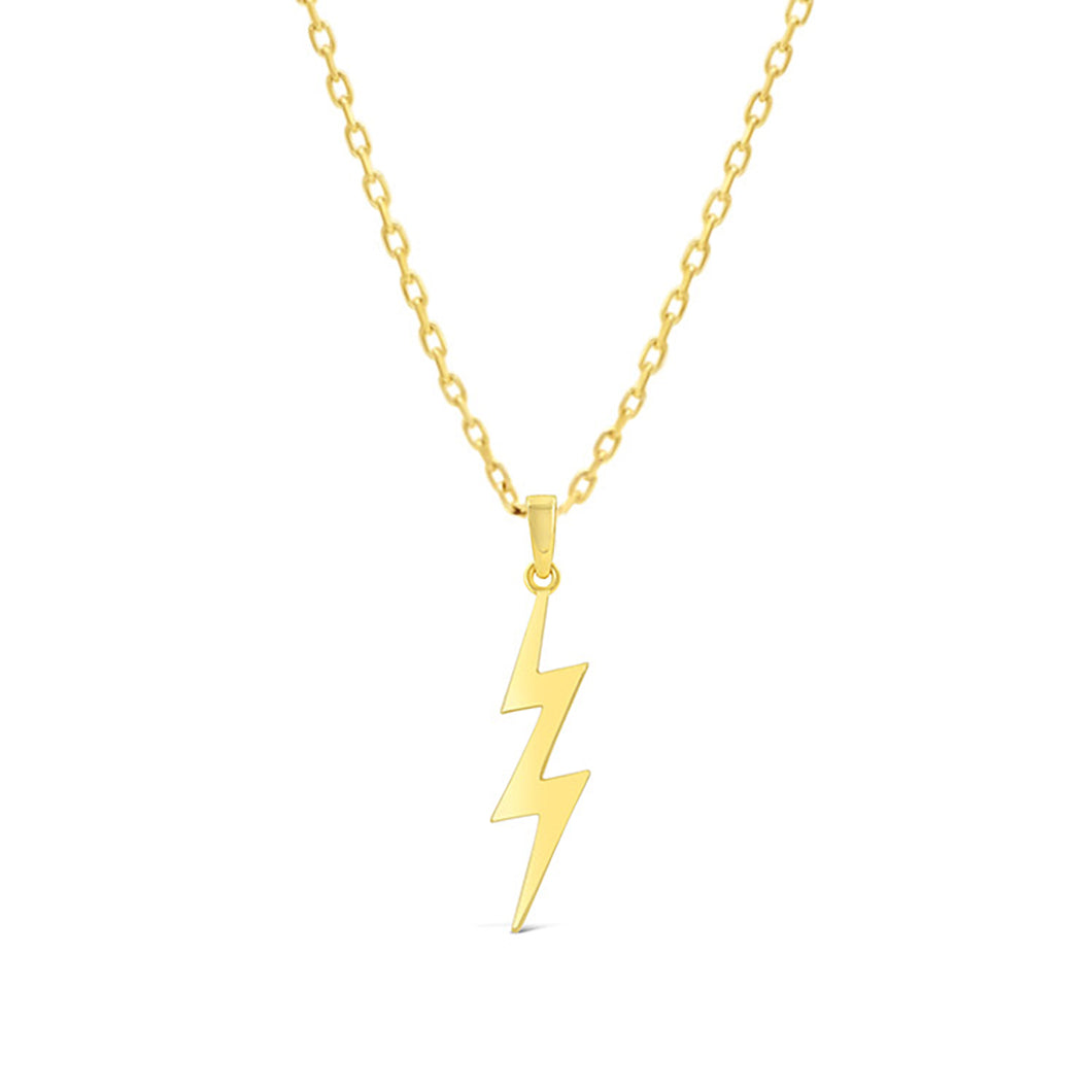 High Polished Lightning Bolt Pendant