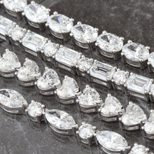 Load image into Gallery viewer, 7.00ctw Alternating Marquise &amp; Round Cut Lab Created Diamond Tennis Bracelet
