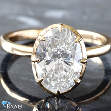 Load image into Gallery viewer, 2.50ctw Oval Solitaire with 8 claws Bezel Setting Ring
