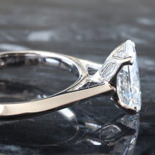 Load image into Gallery viewer, 2.00ctw Oval Solitaire with Floral Basket and Cathedral High Polished Shoulders
