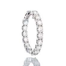 Load image into Gallery viewer, 5.00ctw Lab Diamond Shared Prong Inside-Out Hoops with Secure Lock
