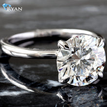 Load image into Gallery viewer, 3.03ctw Round Solitaire with Talon Basket Ring

