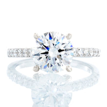 Load image into Gallery viewer, 2.29ctw Round Lab Created Diamond Set in Natural Diamond Mount with Heart Shape Basket
