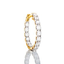 Load image into Gallery viewer, 2.00ctw Lab Diamond Shared Prong Set Inside-Out Hoops with Secure Lock
