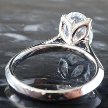 Load image into Gallery viewer, 2.00ctw Oval Solitaire with Floral Basket and Cathedral High Polished Shoulders
