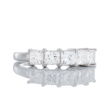 Load image into Gallery viewer, 1.50ctw Five Princess Cut Lab Created Diamond Band
