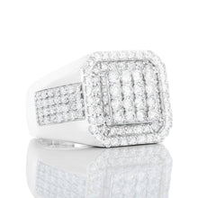 Load image into Gallery viewer, 2.00ctw Three Level Diamond Square Top Men&#39;s Ring
