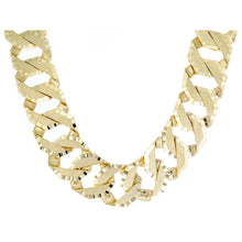 Load image into Gallery viewer, Hexagonal Diamond Cut Edges Satin Center Double Sided Casting Chain
