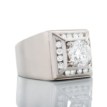 Load image into Gallery viewer, 1.83ctw Round Brilliant Solitaire Lab Diamond Square Chanel Set Border Ring
