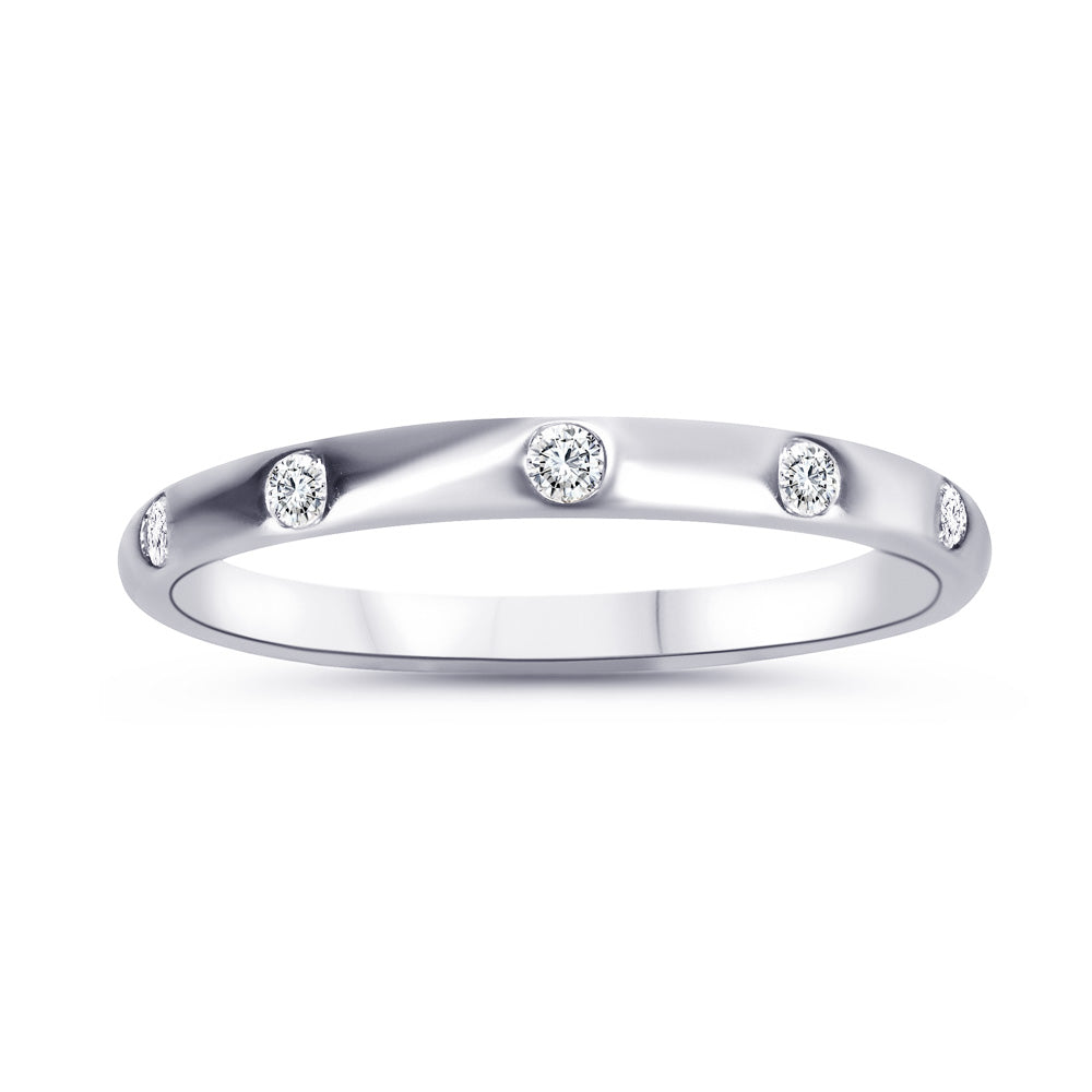 0.09ctw Dainty Gypsy Set Stacker Band