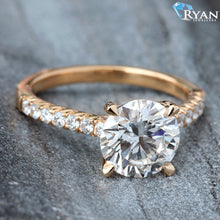 Load image into Gallery viewer, 2.31ctw Lab Created Round Brilliant Solitaire with Heart Basket
