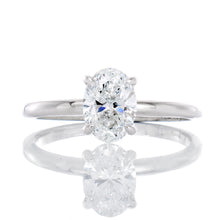 Load image into Gallery viewer, 0.76ct Oval Solitaire with High Polished Shoulders
