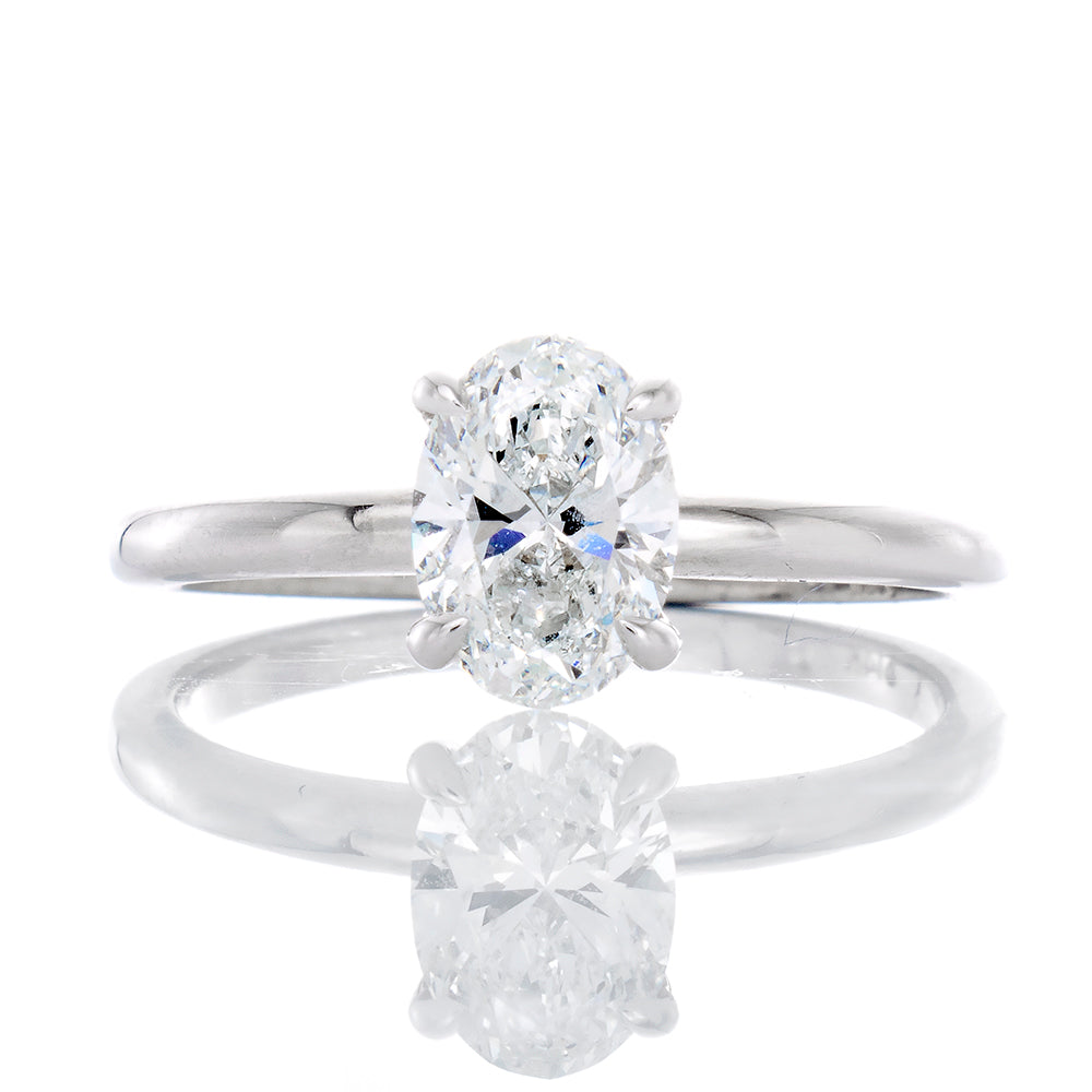 0.76ct Oval Solitaire with High Polished Shoulders