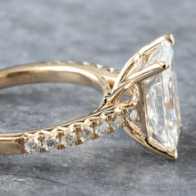 Load image into Gallery viewer, 3.28ctw Radiant Solitaire with Upswept Shared Prongs Diamond Shoulders Ring
