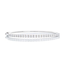 Load image into Gallery viewer, 1.75ctw Prong Set Forefront Open Hinged Lab Diamond Bangle
