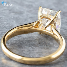 Load image into Gallery viewer, 3.12ctw Cushion Solitaire with Hidden Halo Diamond Ring
